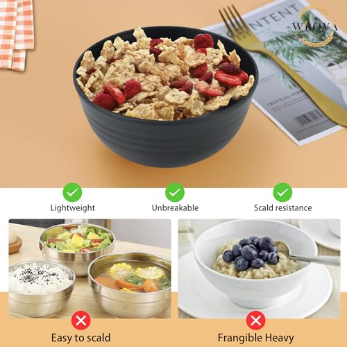 Wheat Straw Bowl Sets (26 oz / Black)