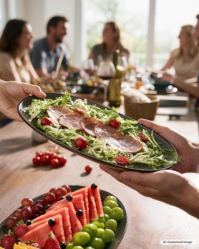 Serving Platters Set of 3 Sizes (Deep Forest)