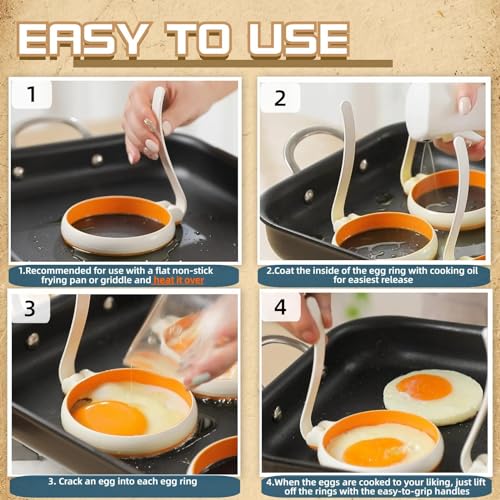 Silicone Fried Egg Cooker Rings Set