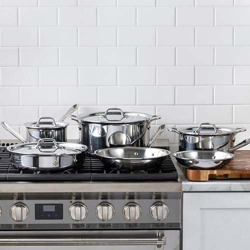 D3 Stainless Steel Cookware Set (10-Piece / Stainless Steel)