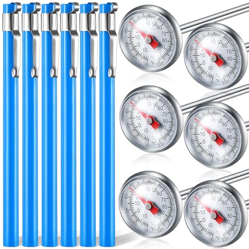 6 Pcs Stainless Steel Kitchen Dial Thermometer 5" (6 Count)
