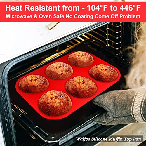 Silicone Muffin Top Pans for Baking 4inch Jumbo Size (Muffin Top Pan / 1 Pc: 6 Cups, Jumbo)