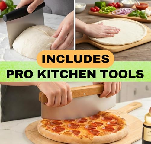 Large Pizza Stone for Oven and Grill 20 Inch (Stone, Pizza Peel & Accessories)