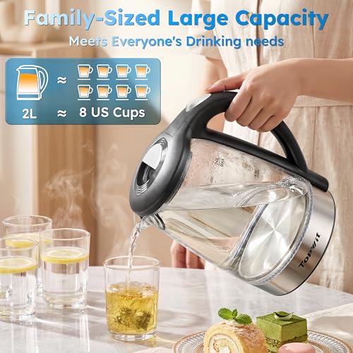 2.0L Glass Electric Kettle (2.1 Quarts / Black)