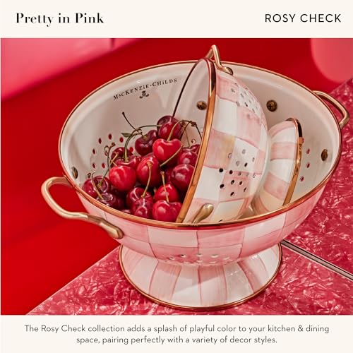 Enamel Colander (Large / Rosy Check)