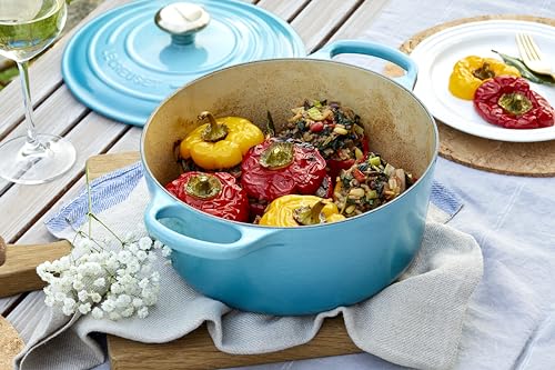 Enameled Cast Iron Round Dutch Oven (Caribbean / 7.25 Qt)