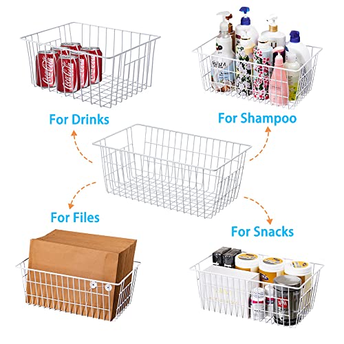 14" Wire Freezer Baskets (8-P / White)