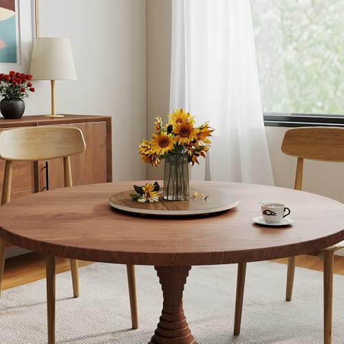 19.69" Sintered Stone Lazy Susan for Table Top (Walnut / 50CM)