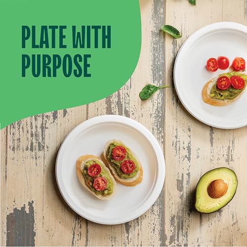 100% Compostable Paper Plates 7 Inch [1000 Count] Heavy (7 inch Round -- 1000 Pack)