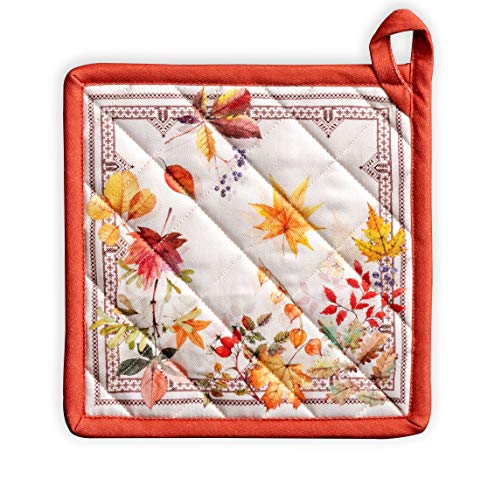 Pot Holders 100% Cotton Potholders (056 - Amarante / 8" x 8" (Pot Holder Pack of 1))