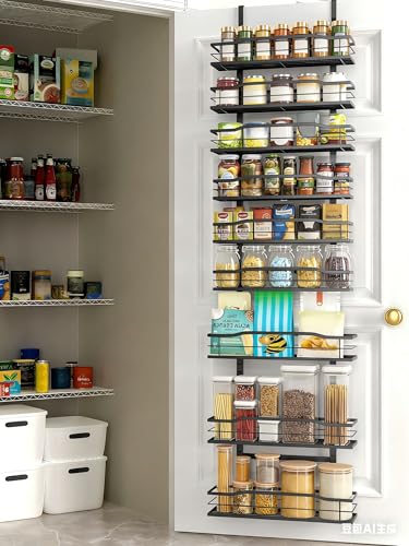 9 Tier Over The Door Pantry Organizer (9-Tier Standard / Black)