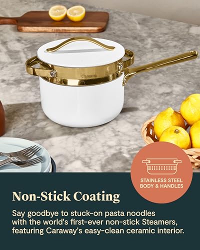 Steamer Stainless Steel Steamer with Handles (Gold / Small (3qt))