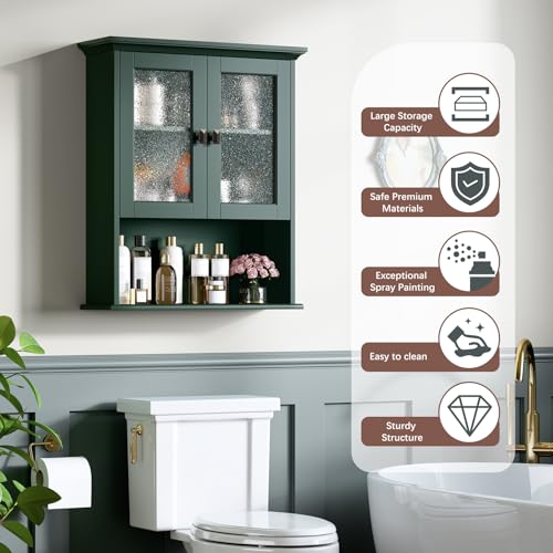 Bathroom Cabinet Wall Mount (Forest Green)