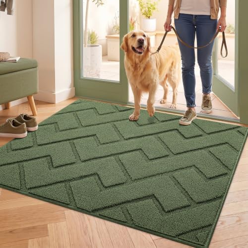 Front Door Mat Outside Entrance (Green / 40" x 32" (Rectangular))