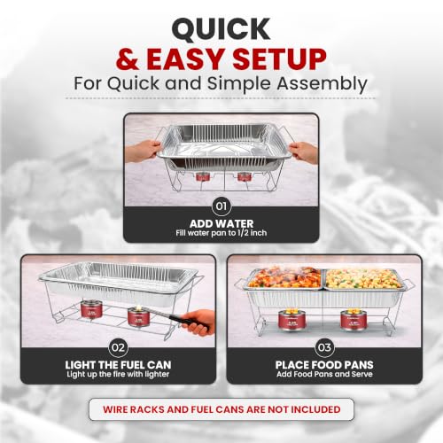 Disposable Aluminum Pans with Lids (15 Pcs Set)