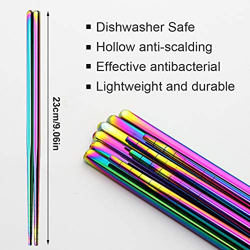 Stainless Steel Chopsticks (Rainbow)