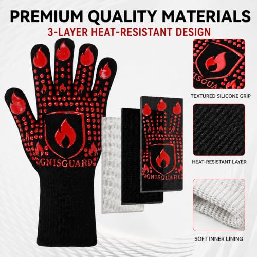 BBQ & Grill Gloves (Red / Large)