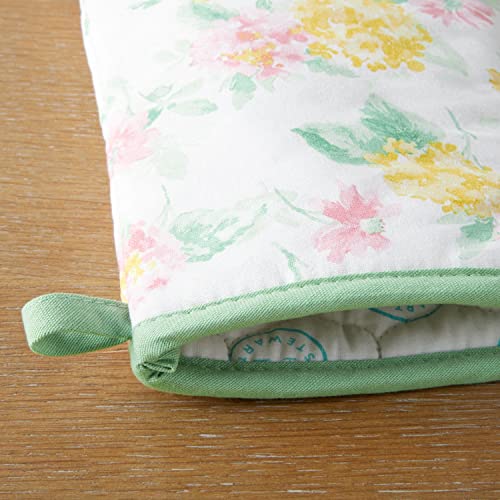 Amber Floral Oven Mitt & Pot Holder Set 2 (Petal Pink)