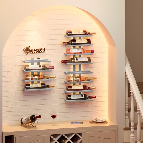 8 Tier Wall Mount Wine Rack (8 Count)