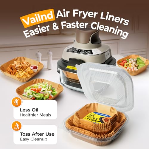 300 Pcs Air Fryer Liners Fits for Ninja Crispi 4 (6.5 inch Square)