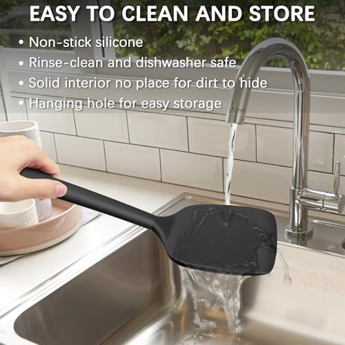 2 Pack Silicone Spatula Set (PureBlack)