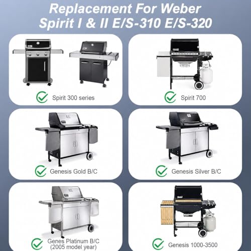 Grill Grates for Weber Spirit 300 & Spirit II GS4 300 Series (17.5" x 23.81" -7639 Spirit 300)