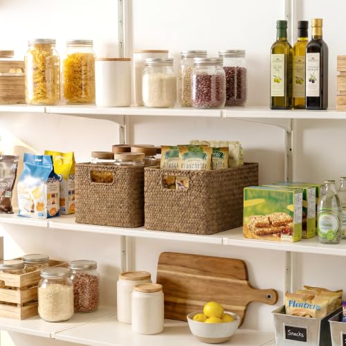 Wicker Baskets for Storage (Natural (Seagrass) / 2x 13"L x 8"W x 7"H)
