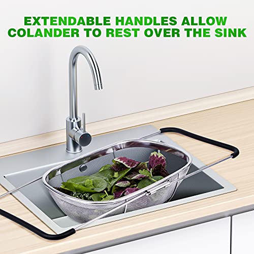 6 Quart Large Over The Sink Colander