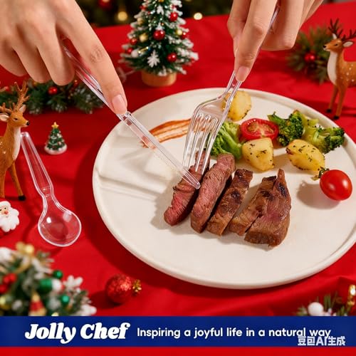 300 Count Clear Plastic Silverware (Clear / Cutlery)