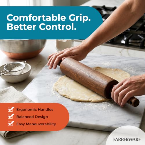 Acacia Wood Dough Rolling Pin (Wood)