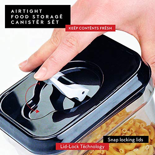 Large Airtight Food Storage Containers (07 - 3.8 liters & 0.77 liter (Set of 4))