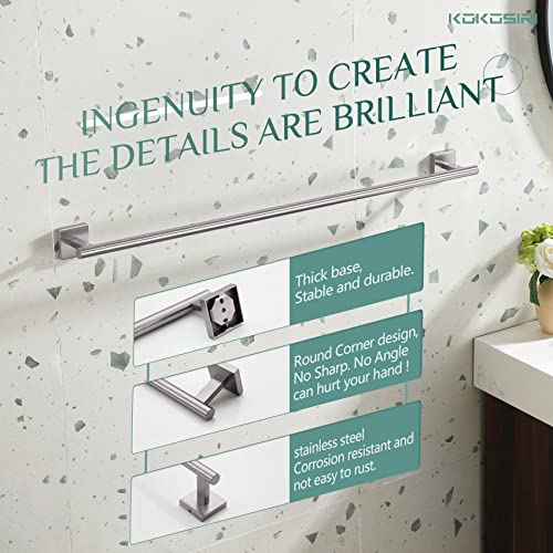 Towel Holder Bathroom Accessory Towel Bar for Bath Kitchen Towels Rail 36 Inch Brushed Nickel Stainless Steel B4005BR (Brushed Nickel / 36-Inch)