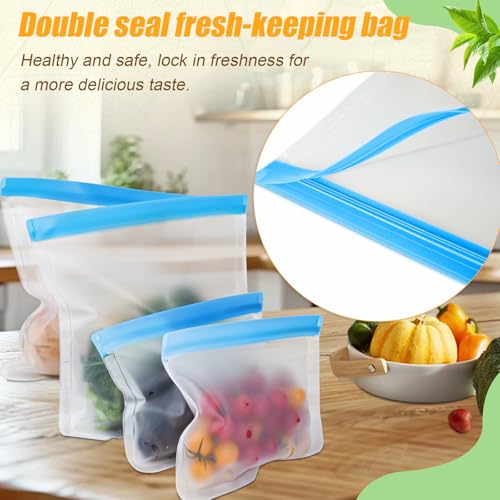 Reusable Silicone Food Storage Bags (10 Count)