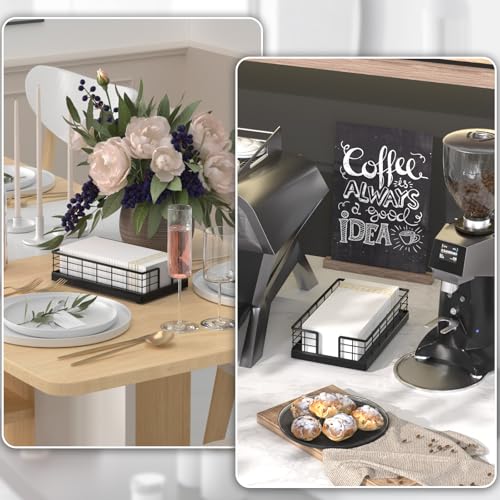 Guest Towel Holder Tray for Bathroom (Matte Black / 9.06 x 5.51 x 2.56 inches)