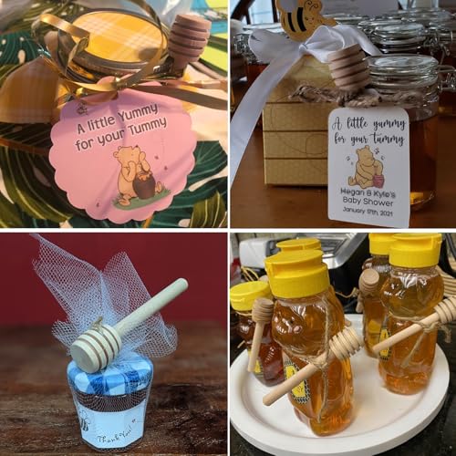 70 Pcs Wooden Honey Dipper Sticks