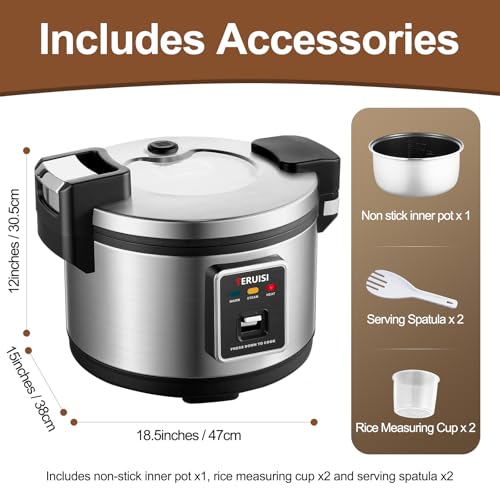 Commercial Rice Cooker (10.6 QT Capacity)