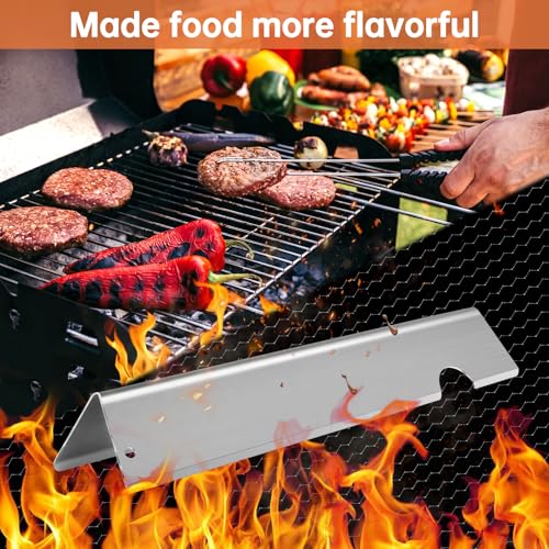 Stainless Steel Grill Flavorizer Bar Heat Plates with 2 Pack Grates BBQ Gas Grill Replacement Parts for Weber Genesis II 300 Series Genesis II E (Stainless Steel 3+5+2grate)
