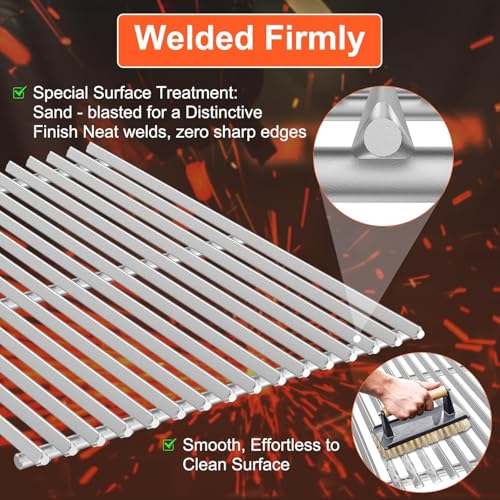 9.5MM Grill Grates for Weber Genesis II E (9.5MM 18.75" for Weber Genesis 400)