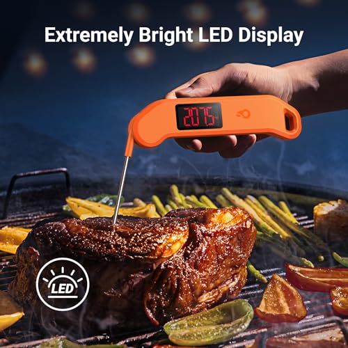 1 Sec Professional Digital Meat Thermometer (Orange)