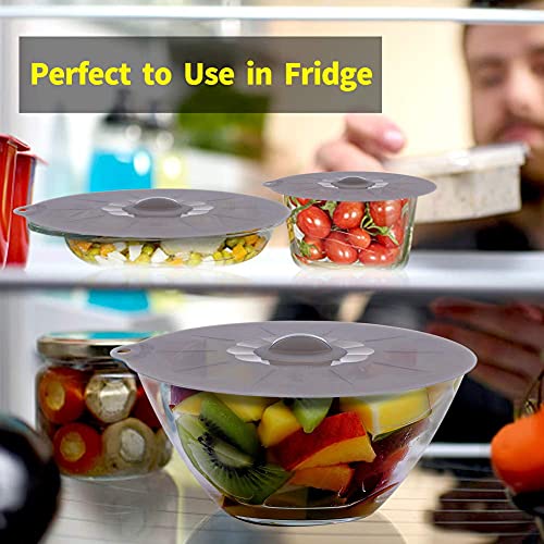 Silicone Lids for Pots and Pans (Clear Gray)