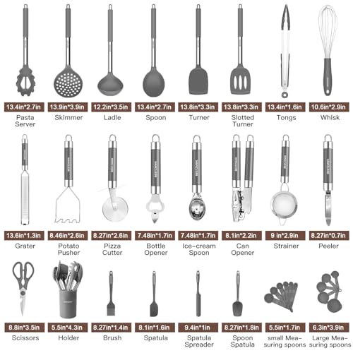 Kitchen Utensils Set (Gray)