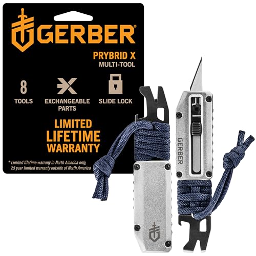 Prybrid X EDC Pocket Knife Multitool with Bottle Opener (Multi-Tool & Paracord-Blue)