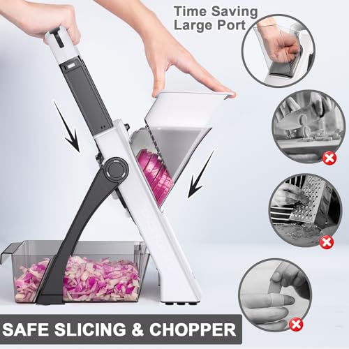 Safe Mandoline Slicer for Kitchen (S3 White)