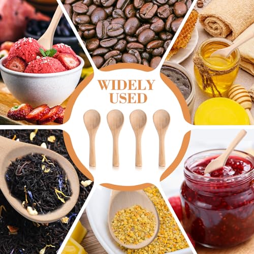 200 Pcs Small Wooden Spoons (Light Wood)