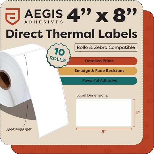 4" X 8" Direct Thermal Labels