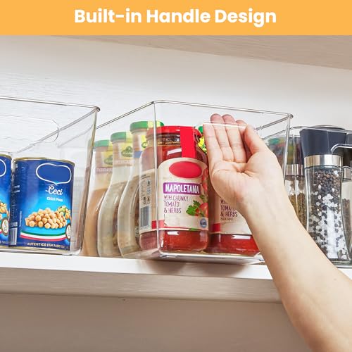8 Pack Clear Storage Bins (8 Count)