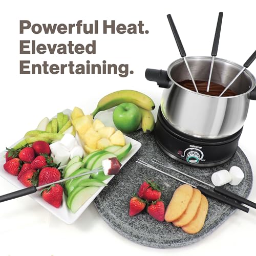Arolla 10 Pieces Stainless Steel Electric Fondue Set