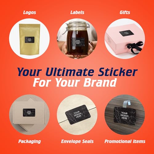 Custom Vinyl Stickers Your Image (Black Marble / 6x4)