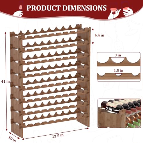 Wine Rack Freestanding Floor (Walnut)