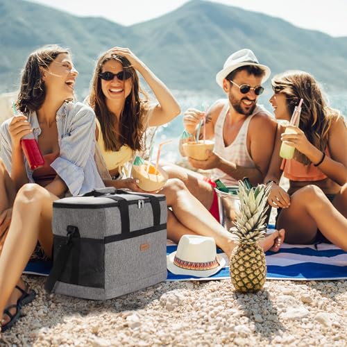 Cooler Bag 60 Cans Collapsible and Insulated Large Lunch Bag Leakproof Soft Cooler Portable for Camping